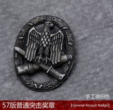 TOP quality WWII 57 German ordinary assault medal Eagle oval battle Medal