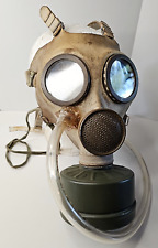 Gas Mask M 51 CBB 7 Beige BELGIAN FE 55 Green Filter Military Halloween Tube picture