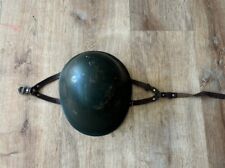 Authentic Romanian Army M73/80 Steel Helmet w/ Leather Liner Chin Straps Surplus picture