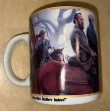 VNTG MORT KUNSTLER "THEY WERE SOLDIERS INDEED" CERAMIC CIVIL WAR FATHERS DAY MUG