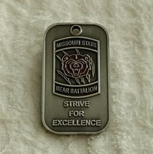 AUTHENTIC MISSOURI STATE BEAR BN MSU NUMBERED #1965 ROTC RARE CHALLENGE COIN