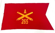 Vintage US Army 265th Air Defense Artillery Regiment Hand Made Guidon Banner