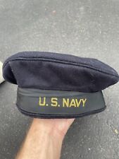 Vintage WWII US Navy Wool Beret Hat Donald Duck Sailor Cap Size 7 1/2 picture