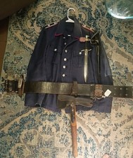 1930s Firefighter Dress Top Belt Axe And Dress Bayonet