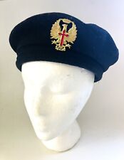 Vintage Spanish Military Uniform Beret Hat Eagle Cross and Crown Size 56 picture