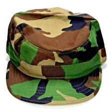 Vintage BDU hot weather cap size 7 3/4 US military uniform hat woodland camo picture