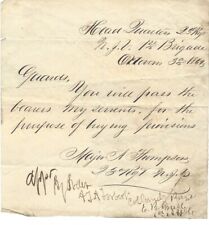 Col. Torbert Signs Military Pass Permitting Slave-Servants To Buy Provisions picture