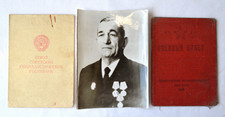 Soviet Railway Worker WW2 Veteran Vintage Document Military ID Medal Certificate