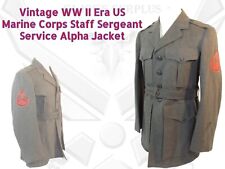 WW II Era USMC Marine Named Service Alpha Uniform Military Jacket SSG HCL picture