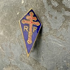 Original WWII Free French Liberation Badge Pin Enameled