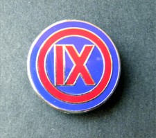 ARMY IX 9th CORPS USA MILITARY LAPEL PIN BADGE 7/8 INCH