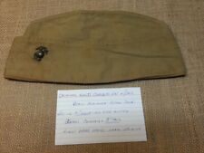 WW2 U.S.M.C. Oversees Hat with the Brass EGA Screw back Pin Nice Condition picture
