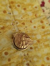 WWII Honorable Discharge Button Vintage Ruptured Duck Brass Finish Badge picture