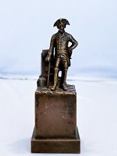 Rare 19th C Bronze Statue Prussia King Frederick the Great Old Fritz Germany picture