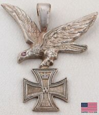 WW2 German LUFTWAFFE Pendant IRON Cross WWI Eagle 1914 ww1 WWI Germany JEWELRY S picture