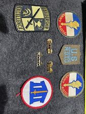 U.S. Army ROTC Assorted Patches And Pin Backs    Lot 244 picture