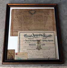 Civil War 81st PA Infantry 1863 Promotion Document GAR Transfer Card Photo Group