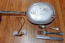 WW 1 Mess Kit & DOG TAGS  FRANCE  DEC,18 1918 US LF&C Utensils   ETCHED  RARE picture
