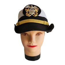 US Navy Female Officers Cap Dress Whites Hat Size 22.5 picture