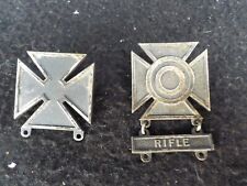 Vintage US Army Sharpshooter and Marksman Badge Rifle Bar picture