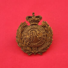 Royal Engineers Cap Badge Brass With Lugs Queen Victoria Crown picture