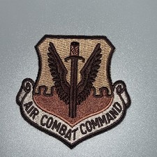 US Air Force Air Combat Command Military Wings Sword Brown