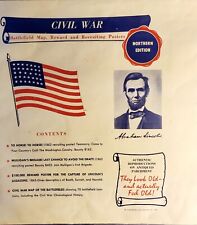 CIVIL WAR CONTENTS HAS LINCOLN  LETTERS/ CIVIL WAR MAP/BOUNTY REPRODUCTION 1961 picture