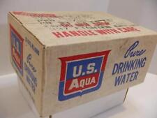 Rare U.S. Aqua Pure Drinking Water Full Unopened 12 Can Case With Can Opener picture