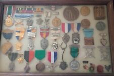 Vintage War  Ribbons, & Medals, With Shooting Medals Silver & Gold picture