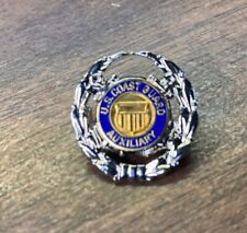 Vintage US Coast Guard Auxiliary Lapel Pin * Silver & Gold Colored New Old Stock picture