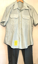 Vtg Mens Utility Shirt And Trousers/Pants USMC Army Green Pants 36R Top 16.5. picture