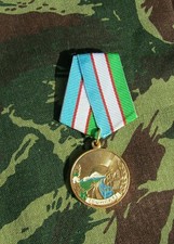 Uzbekistan medal for valiant labor numbered