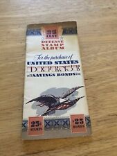 1942 Vintage 25 Cent Defense Stamp Album, United States Defense Savings Bonds picture