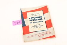 WWII Era Book On Employing and Training Returned Veterans as Mechanics picture