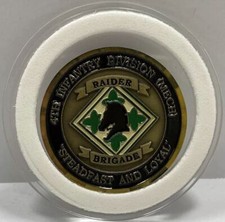 4TH INFANTRY DIVISION RAIDER BRIGADE OP RED DAWN SADDAM CAPTURE CHALLENGE COIN