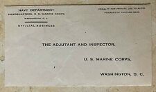 ORIGINAL- WW1 USMC HEADQUARTERS U.S. MARINE CORPS WASH. DC RETURN ENVELOPE c1918 picture
