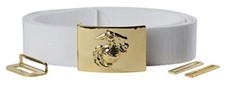 USMC Marine Corps NCO Parade & Ball Dress Blues White Belt with Buckle Official