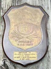Wooden & Brass Plaque - ROC Navy Patrol Squadron 131 - Republic Of China - 1978 picture
