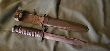 WWII U. S. M3 Imperial Fighting Knife With M8 Sheath Blade Marked  picture