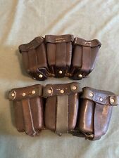 Vintage Ww1 or Ww2 Leather Pouches  picture