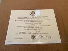 Vietnam War Certificate of Retirement  picture