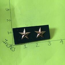 US Military Collar / Hat General or Chief Single Gold Star Rank Pin set of 2 picture