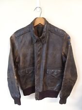 Original Vintage WW2 Army Air Force Type A-2 Leather Bomber Flight Jacket-Sz. 38 picture