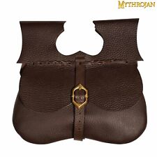 Medieval Leather Belt Bag Pouch Renaissance Cosplay Waist Bag Buckle Purse Brown picture