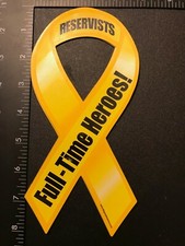 US ARMY, USAF, USN, USMC, AND USCG RESERVISTS 4"x8" RIBBON MAGNET 