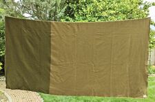 Huge WW1 Wool Army Blanket 2 Sewn Together Green 96