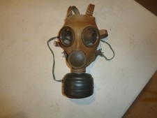 Vintage Military Issue Soldiers Gas Mask with Filter, Great for Decoration