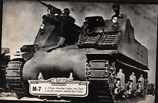 Rare M-7 Howitzer 105mm tank Lithograph WWII Era Army USA Vintage 5x8 picture