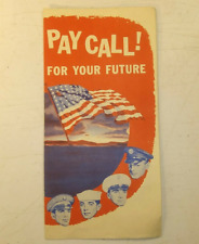 Vintage 1955 US  Savings Bond Flyer- Brochure-Patriotic & Military Motif-Free picture