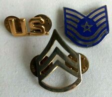 Vintage Military Hat/Lapel Pins- Includes N.S. Meyer Staff Sgt. Pin. Collectible picture